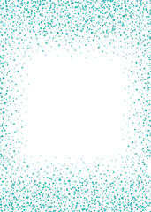 Teal confetti frame overlay, turquoise rhinestone diamond glitter confetti transparent background png