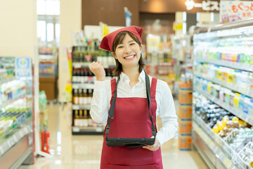 スーパーで働く人々  (プロパティリリース取得済み)　