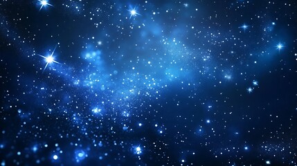 Obraz premium A vibrant depiction of a starry night sky filled with shimmering stars and cosmic elements.