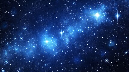 Obraz premium A stunning depiction of a starry night sky filled with bright stars and cosmic elements.