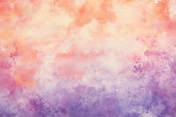 Fototapeta premium Delicate abstract texture with pastel watercolor tones blending softly from orange to purple, creating a serene and dreamy effect