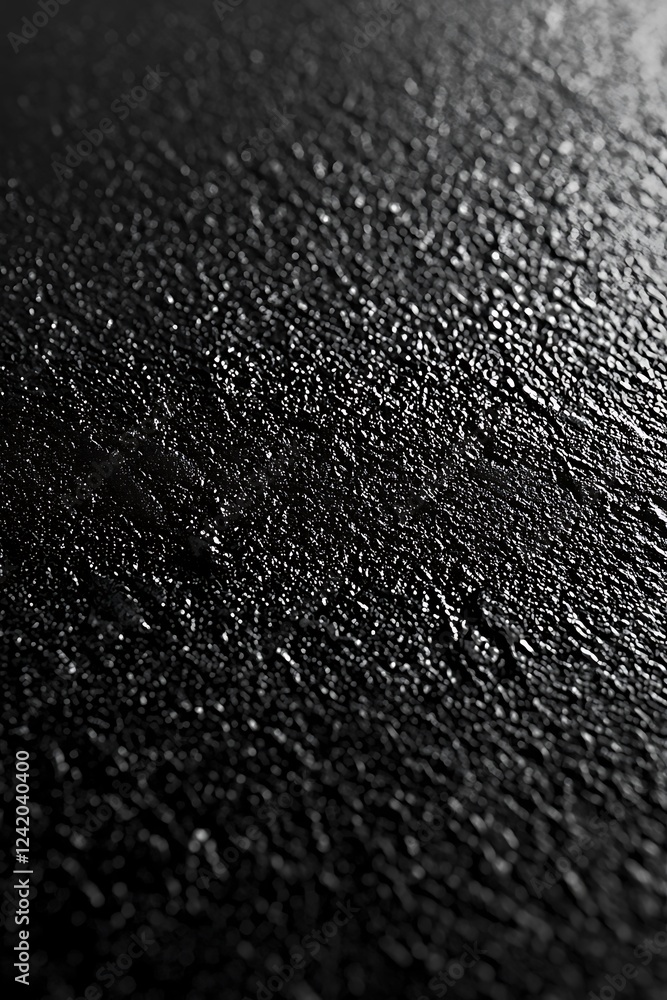 Poster a black soft foam material matte surface with a tiny grainy rough texture pattern, perfect for abstr