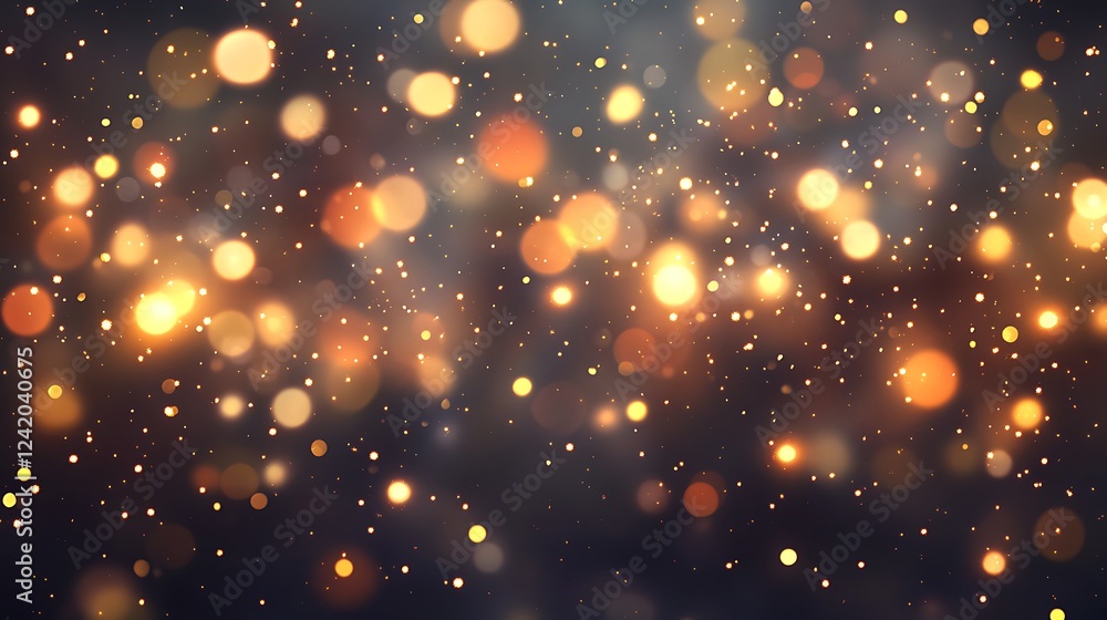 Wall mural a blurred background of shimmering lights creating a festive and dreamy atmosphere.
