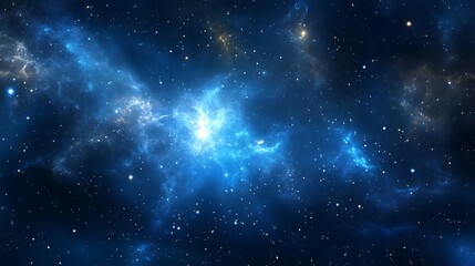 Fototapeta premium A stunning cosmic scene filled with stars and nebulae, evoking wonder about the universe.