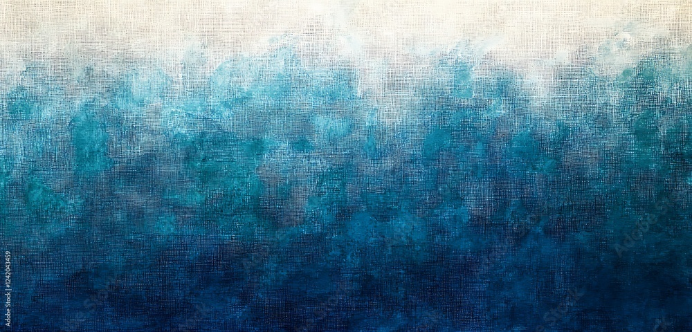 Poster a blue-green gradient background smoothly transitions with a grainy texture effect, adding depth and