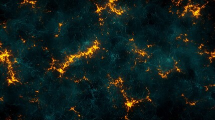 Fototapeta premium Glowing teal and orange rock texture, abstract background, ideal for design