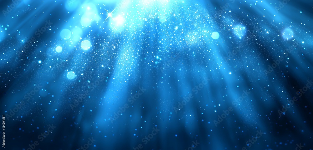 Poster a blue gradient background with a gradient blurred blue grainy effect, perfect for creating a tranqu