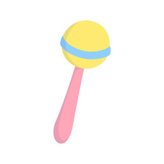 Rattle Baby Shower Decoration Illustration
