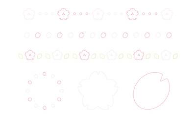 桜のイラスト素材セット