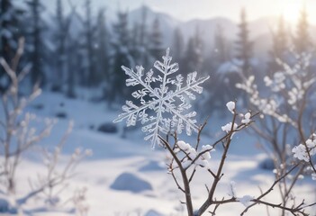 Obraz premium snow covered trees