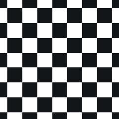 Fototapeta premium Classic Black and White Chessboard Squares Seamless Pattern Design for Strategy Games, Board Game Design, Abstract Geometric Background, Checkered Art