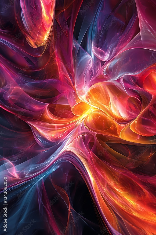 Poster a captivating modern abstract background featuring a fusion of vibrant colors and fluid motion. perf