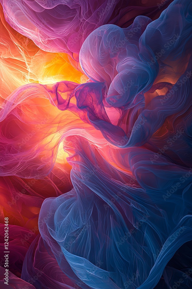 Poster a captivating modern abstract background featuring a fusion of vibrant colors and fluid motion. perf