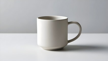 Fototapeta premium Neutral Unbranded Mug with Smooth Ceramic Surface