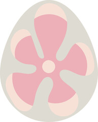 Easter Egg With Flower Handdrawn