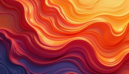 Fototapeta premium Fluid orange swirls, vibrant gradient texture, texture, summer