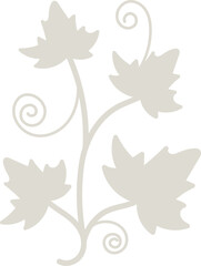 Handdrawn Grape Branch