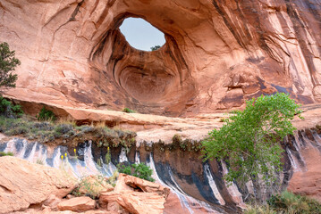 USA, Moab, Utah. Rock with a hole.