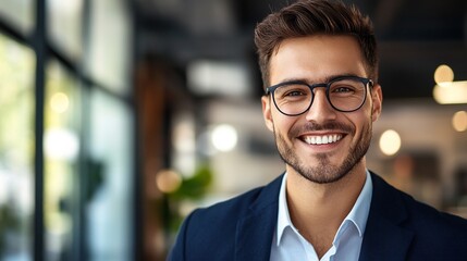 Confident Young IT Startup Founder in Modern Office – Professional Business Portrait