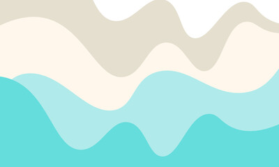 Obraz premium PrintCurved flowing shapes in pastel blue and beige create a seamless abstract background, suitable for design and decoration purposes.