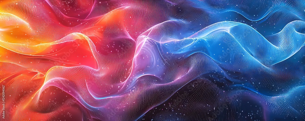 Aufkleber a colorful fluid gradient mesh background with modern hues, creating an energetic and dynamic design