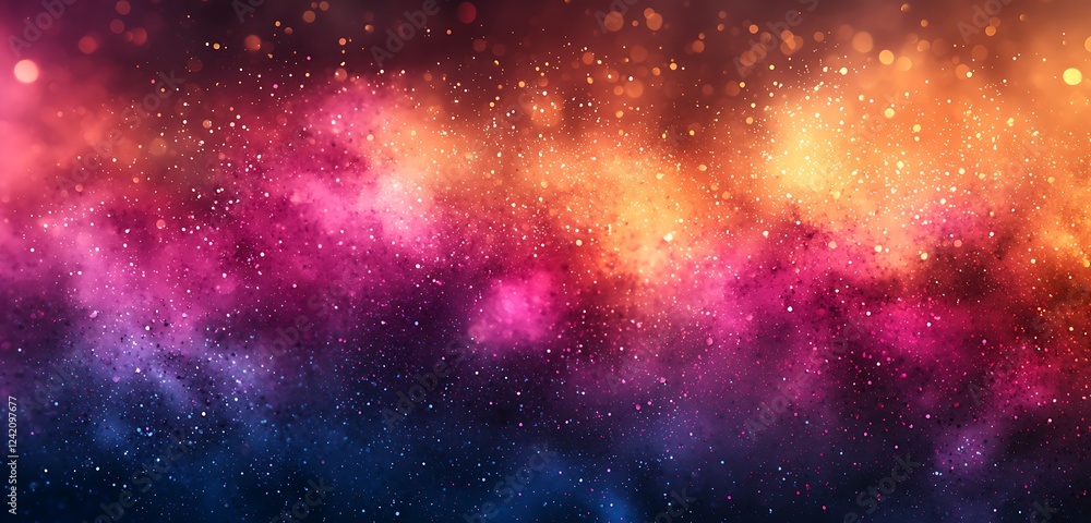 Poster a colorful grainy gradient background texture, bursting with vibrant hues and perfect for lively and