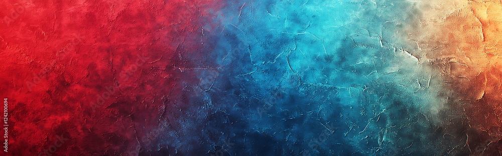 Aufkleber a colorful modern red and blue gradient background with a textured noise effect, adding a contempora
