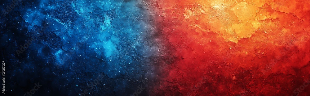 Aufkleber a colorful modern red and blue gradient background with a textured noise effect, adding a contempora
