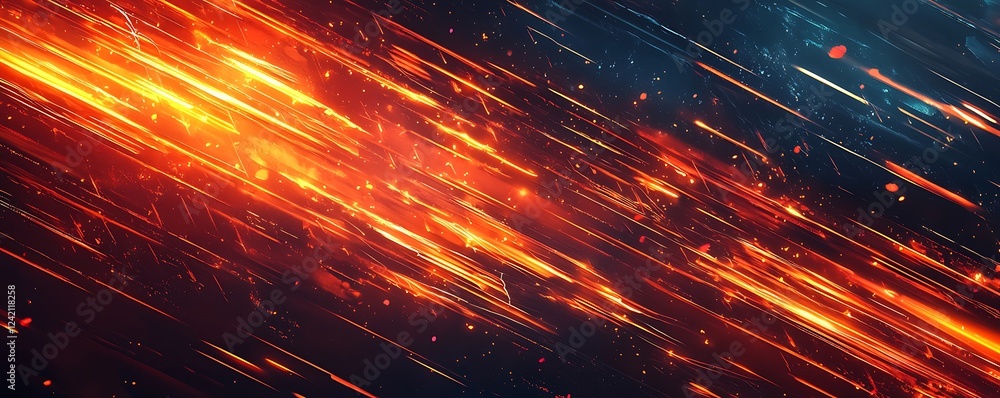 Poster a cyberpunk- background with glowing lines and light effects, creating a futuristic technology atmos