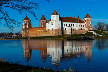 Fototapeta premium Medieval castle in the city Mir. Republic of Belarus. High quality photo