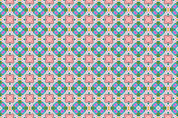 Seamless Template Symmetric Interior Cloth Fashion Geometric Wallpaper Luxury Shape Perspective Fabric Art Texture Design Textile Tile Visual Endless Background Digital Graphic Decoration Pattern.