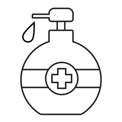 Handsanitizer icon. outline icon style