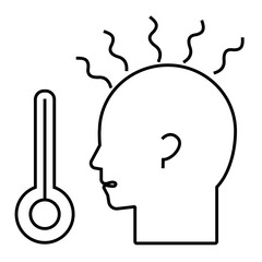 illness icon. outline icon style