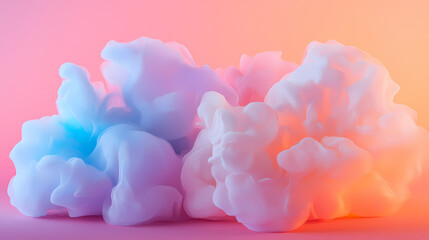 Fototapeta premium sculptural pastel cotton candy