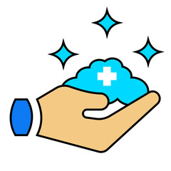 Hygiene icon. filled outline icon style