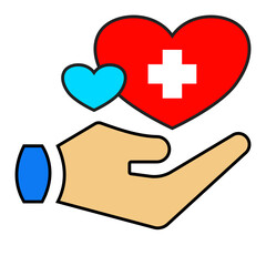 Health icon. filled outline icon style