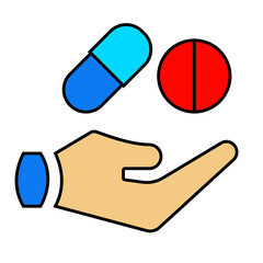 Medicine Treatment icon. filled outline icon style