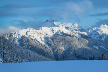 Tomyhoi Peak in winter, Mt. Baker-Snoqualmie National Forest, North Cascades, Washington State