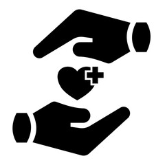 Medical care icon. solid icon style