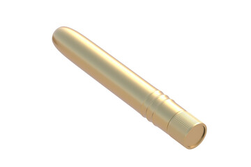 Golden sex toy isolated on white background. 3d render