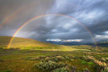 Rainbow over Methow Valley, North Cascades, Washington State © Danita Delimont