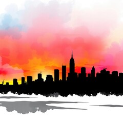 Edmonton canada skyline skyline silhouette 