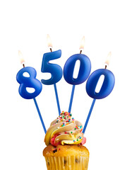 Candle number 8500 - Number of followers or likes.