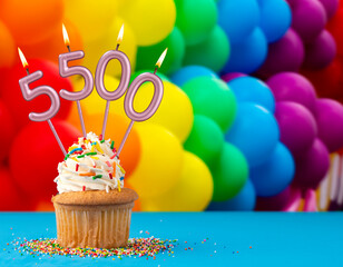 Number of followers or likes - Candle number 5500.