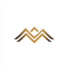 Abstract mountain logo design, white background, corporate identity