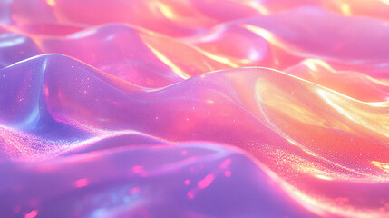Abstract iridescent waves, pastel background, design element