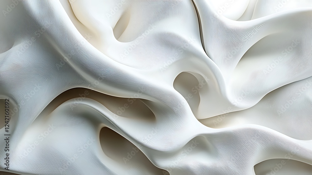 Aufkleber a dynamic 3d abstract background filled with smooth, twisting lines and organic shapes, creating a f