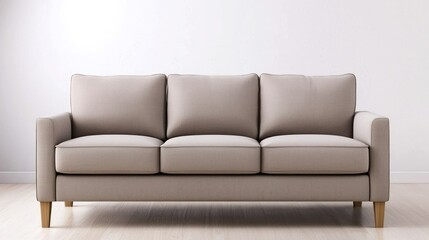 Beige Three-Seater Sofa in Modern Living Room
