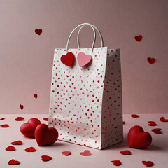 Valentine's Day background, poster, greeting card, cover, label, sale promotion templates with modern paper cut style and typography design