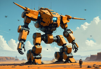 giant industrial mech